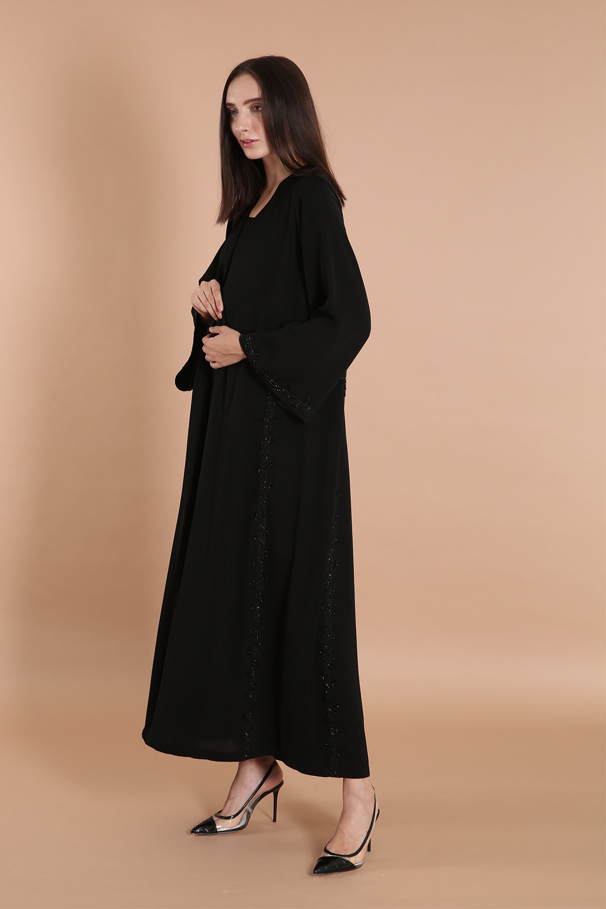 Embellished Lace Classic Abaya