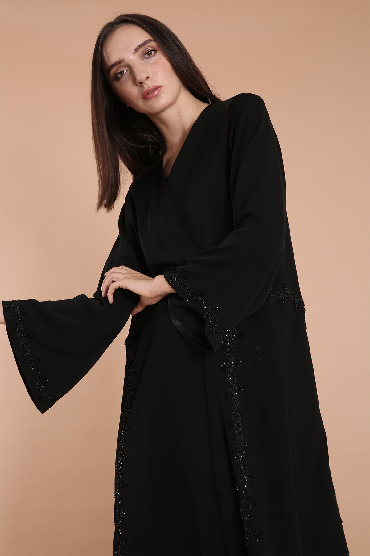 Embellished Lace Classic Abaya