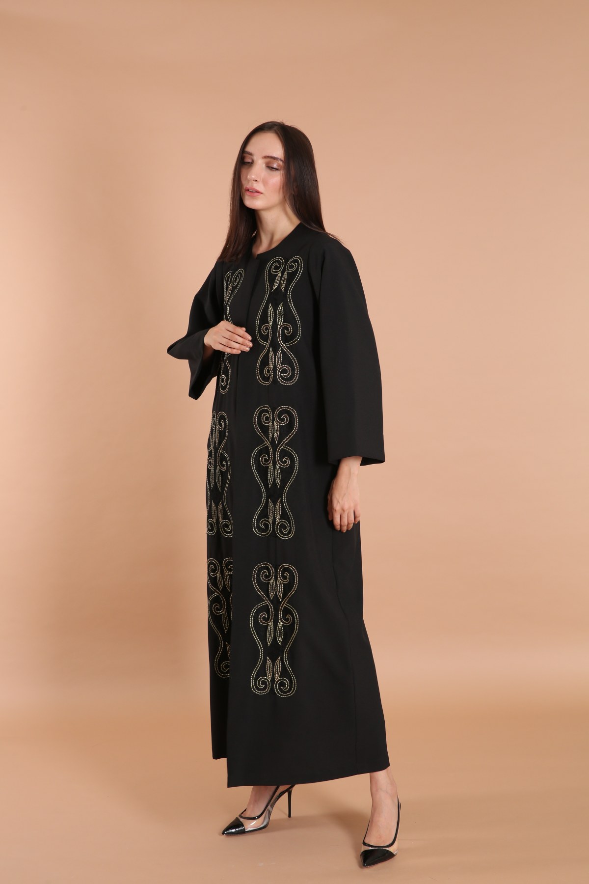 Embroidered Front Classic Abaya