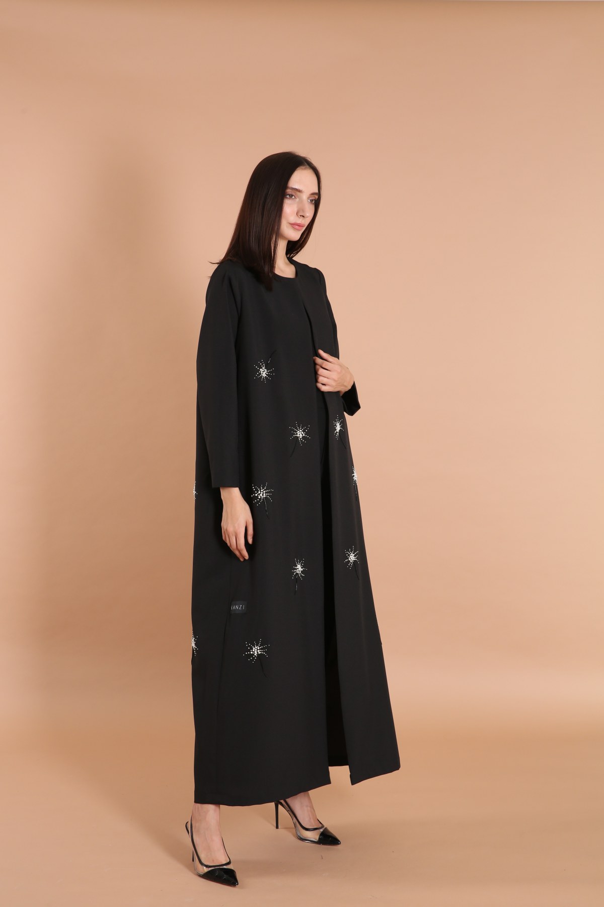 Pearls Embellished Classic Abaya
