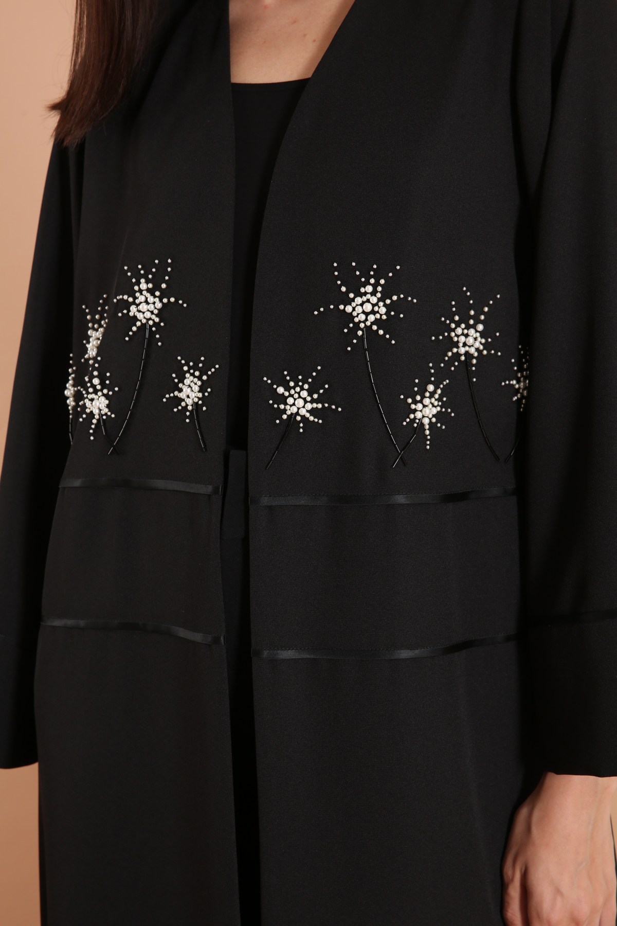 Pearls Embellished Classic Abaya
