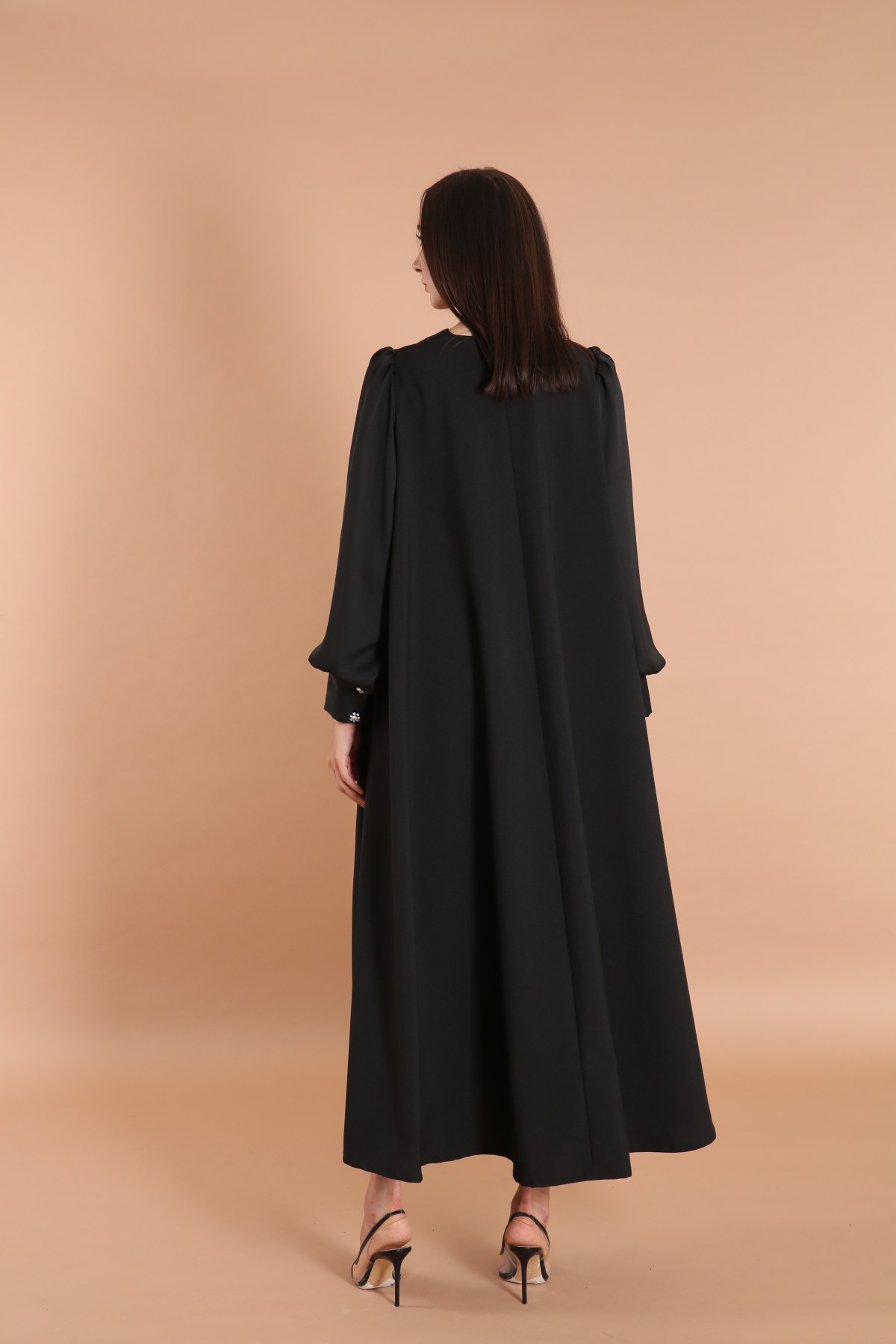 Embellished Cuffs A-Line Abaya