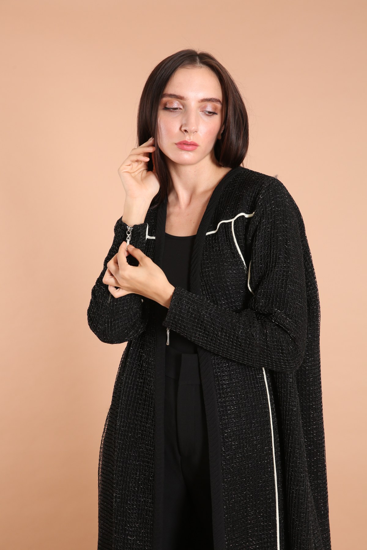 Lurex Net with Cord Abaya