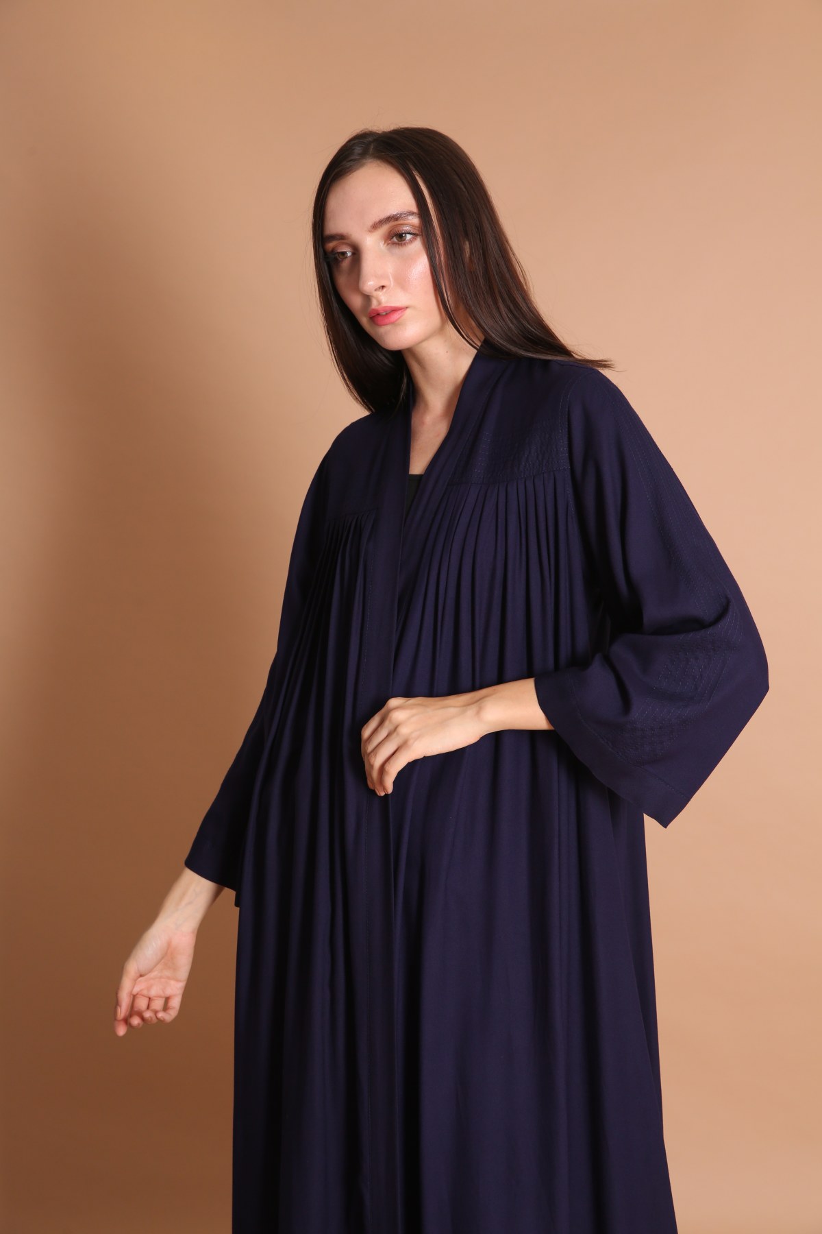 Pleats Detailed Casual Abaya