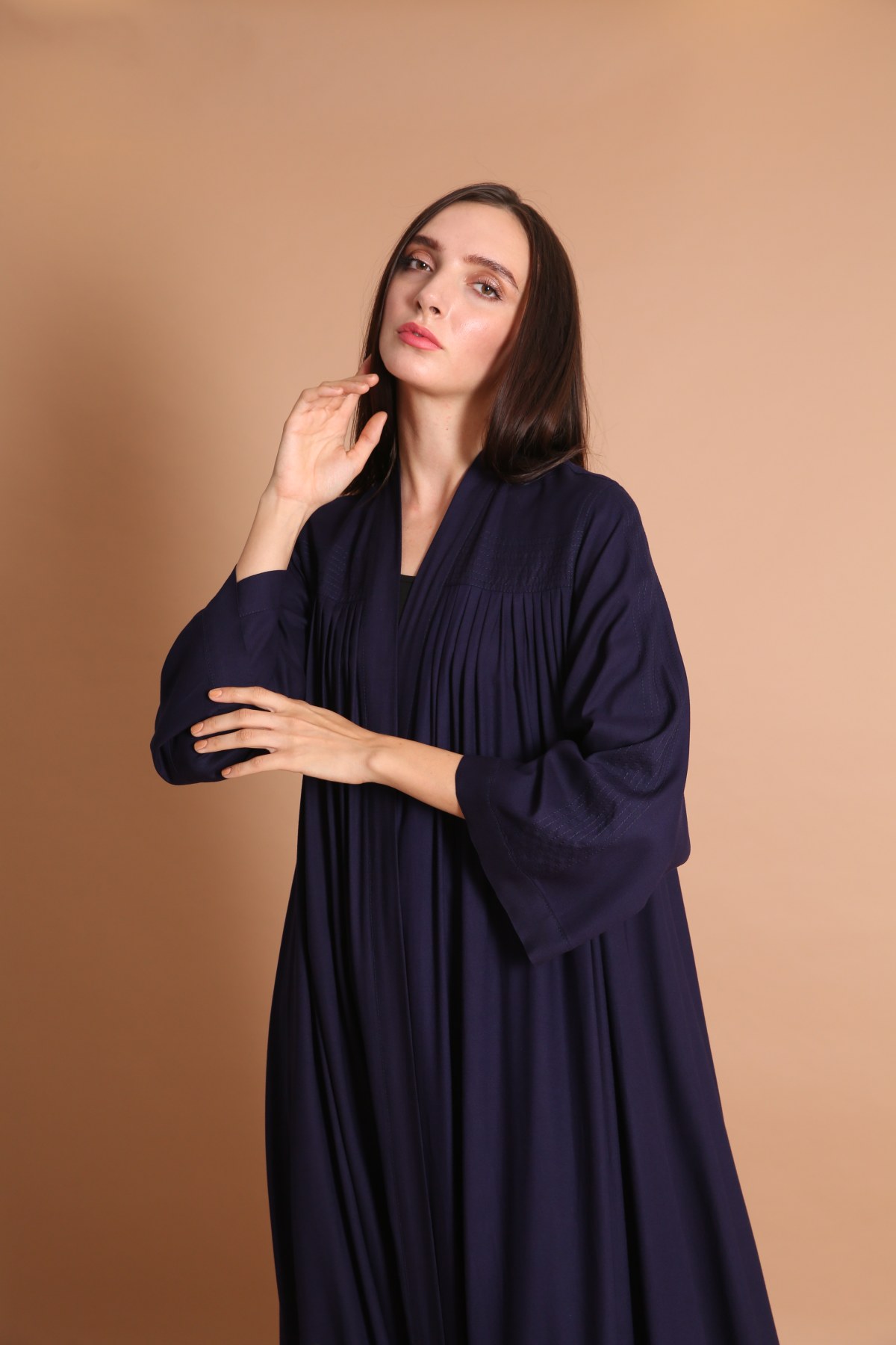 Pleats Detailed Casual Abaya