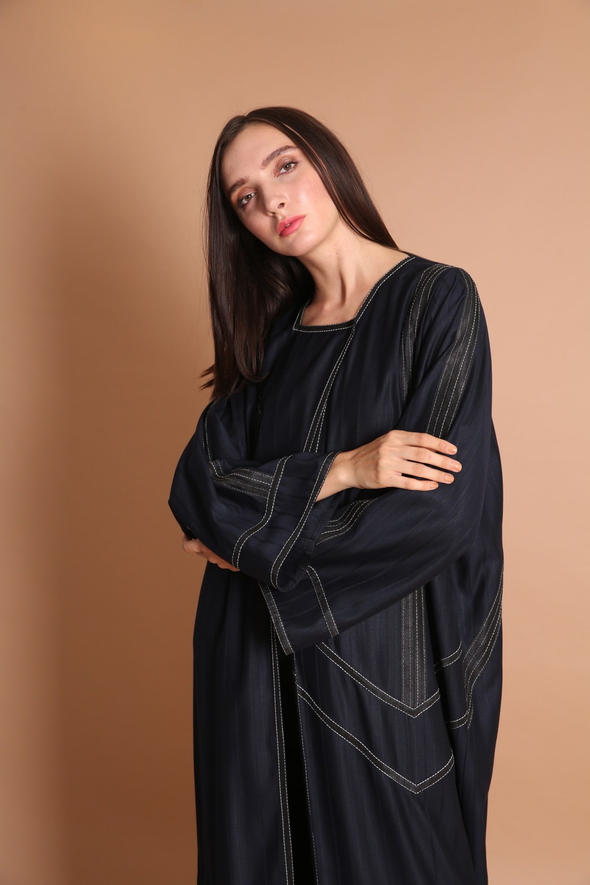 Ribbon Detailed Casual Abaya