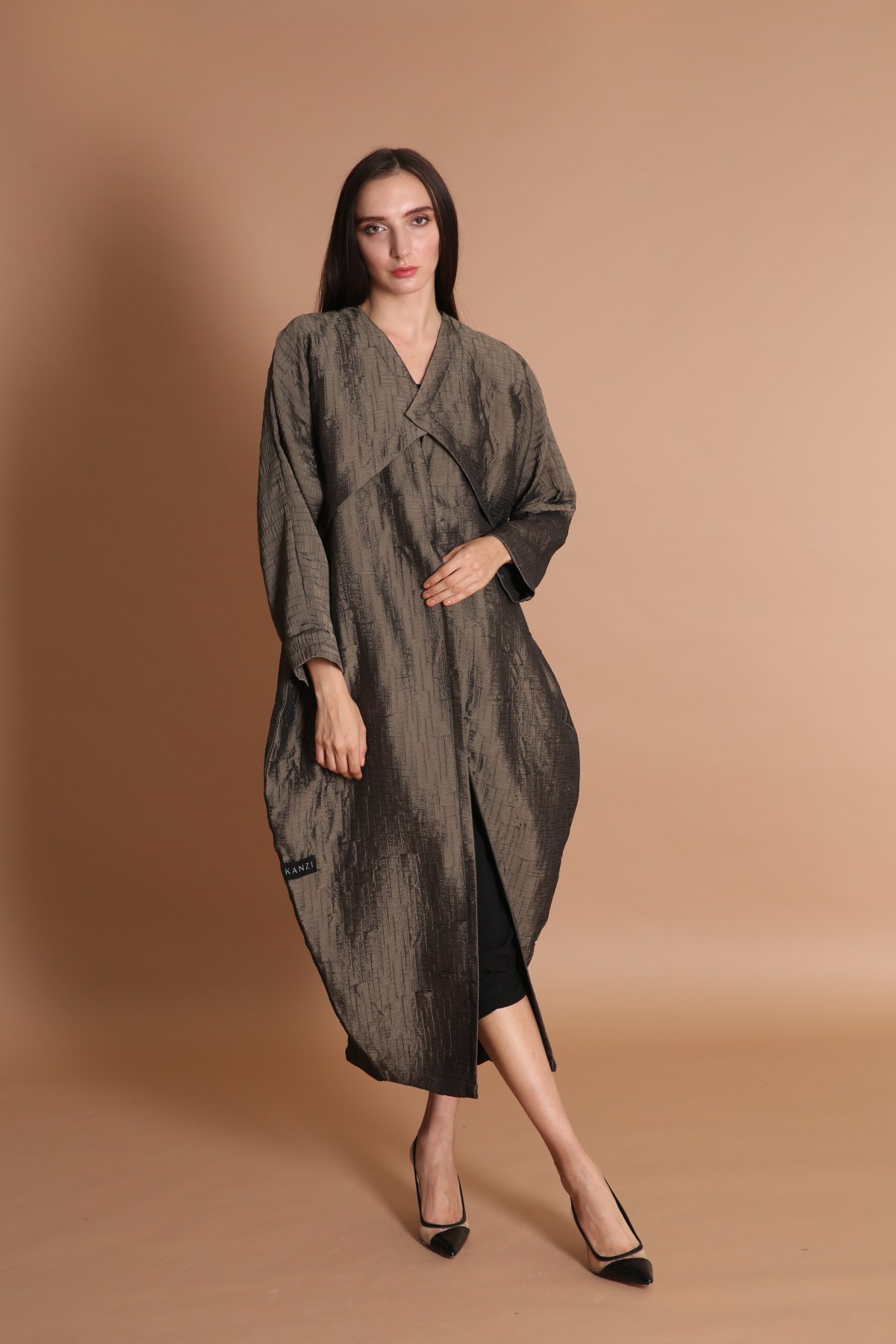 Side Bubble Cut Abaya