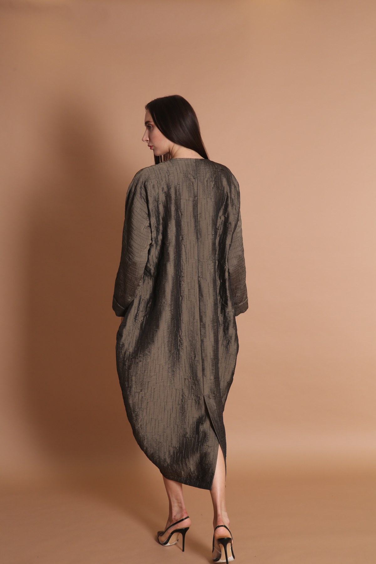 Side Bubble Cut Abaya