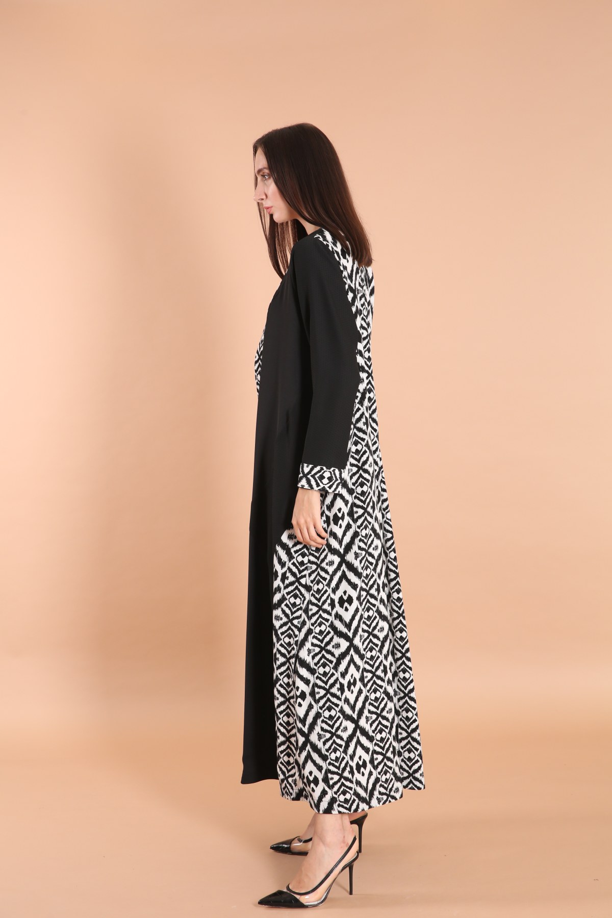 Printed Paneled Casual Abaya