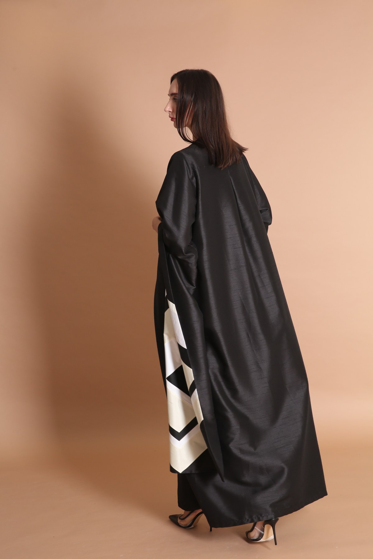 Geometric Pattern Sleeves Exclusive Abaya