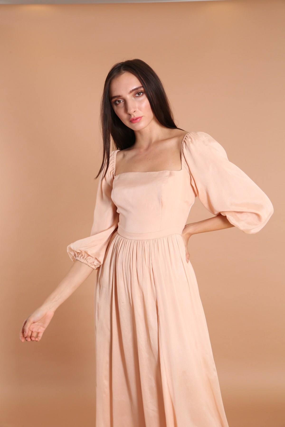Tube Bodice Dress in Silk