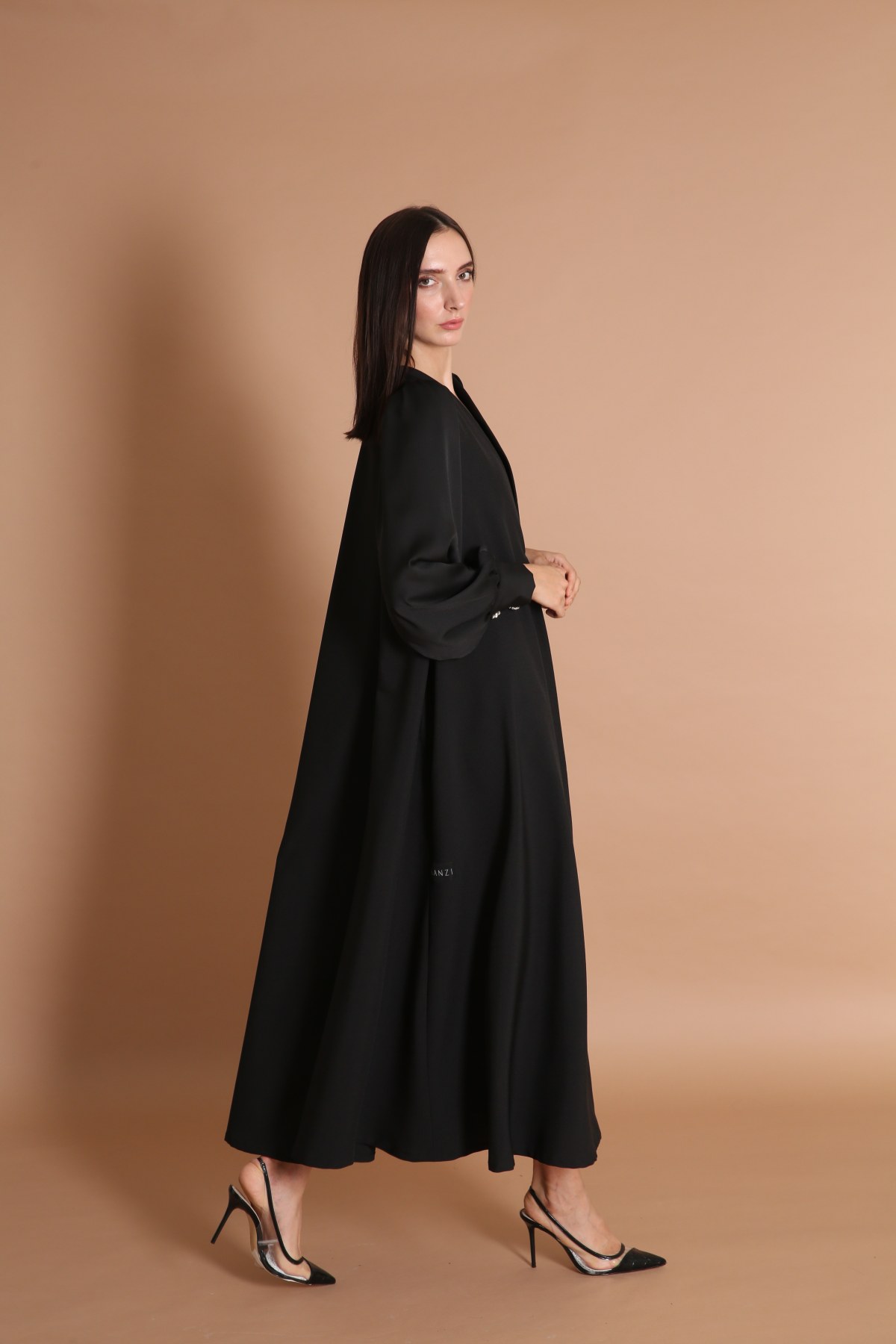 Embellished Cuffs A-Line Abaya