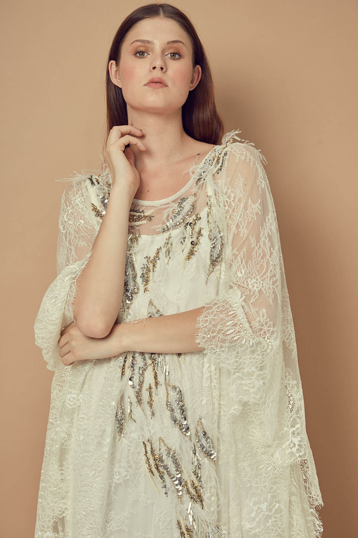 Lace Embroidered Kaftan