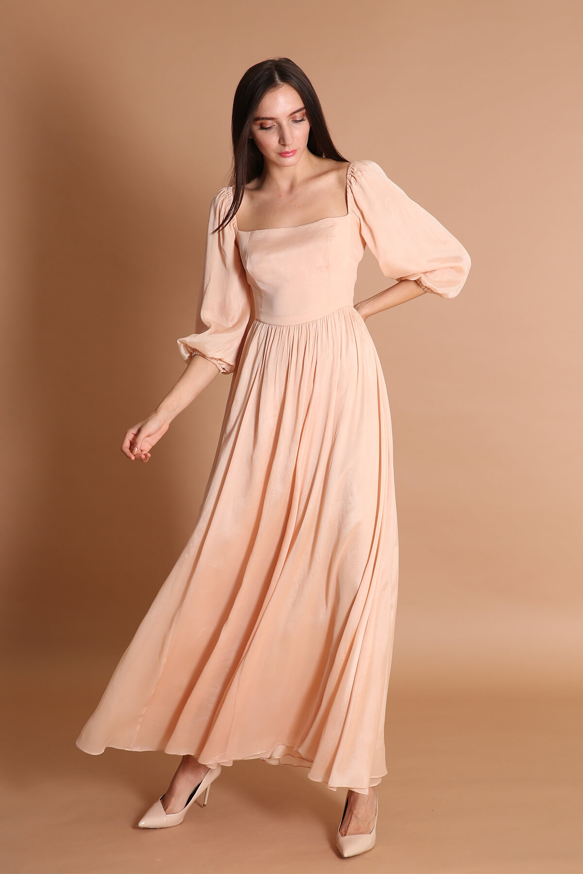 Tube Bodice Dress in Silk